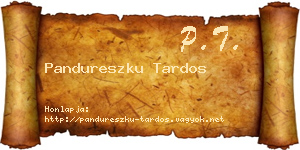 Pandureszku Tardos névjegykártya